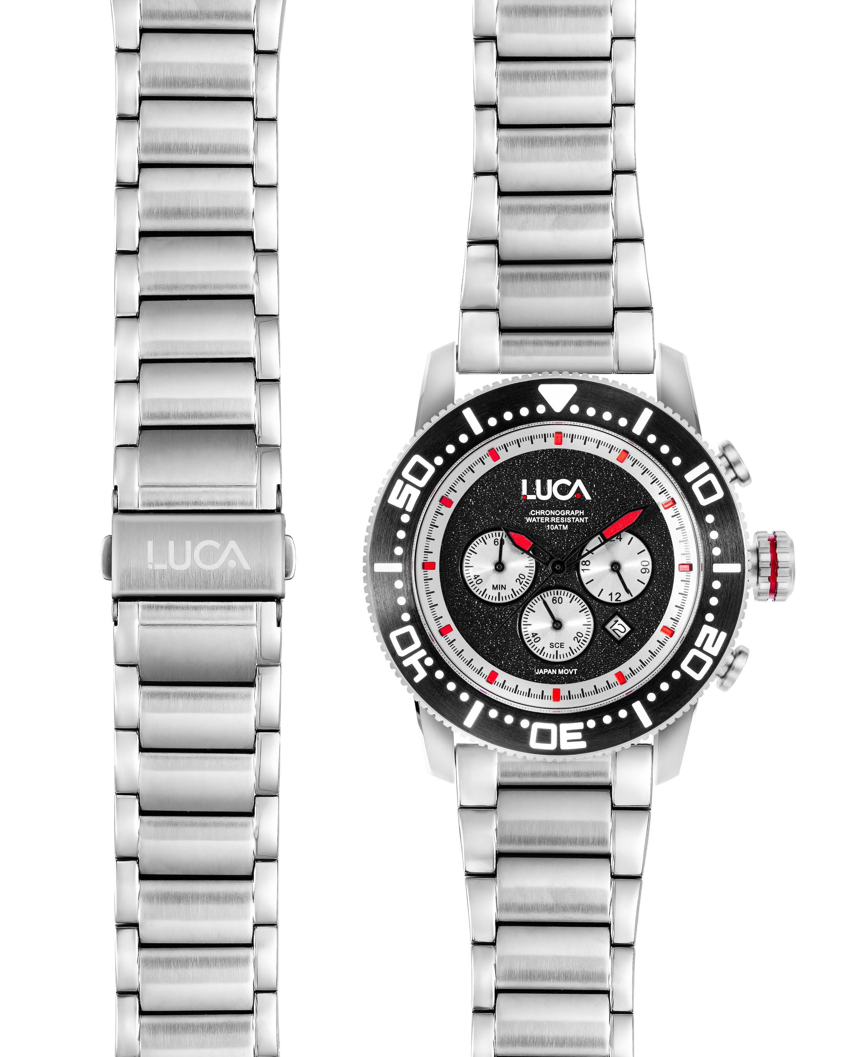 Summit Chronograph Watch - Obsidian Rosso – Luca Watch
