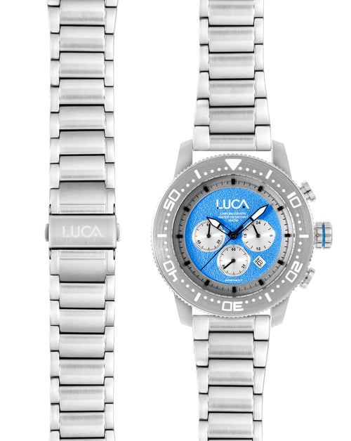 Voyager Chronograph Watch - Brandeis Blue