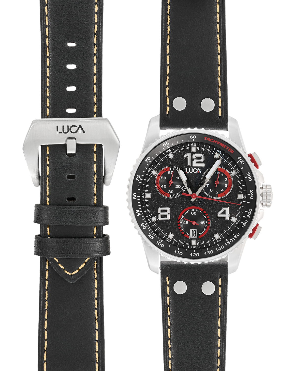Apex Chronograph Watch - Rosso