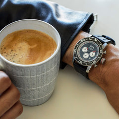 BR-1 Obsidian Rosso Men's Chronograph Watch