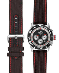 BR-1 Obsidian Rosso Men's Chronograph Watch