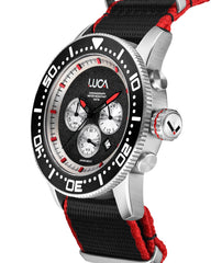 BR-1 Obsidian Rosso Men's Chronograph Watch