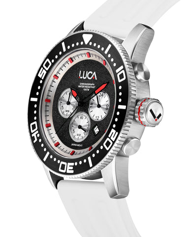 BR-1 Obsidian Rosso Men's Chronograph Watch