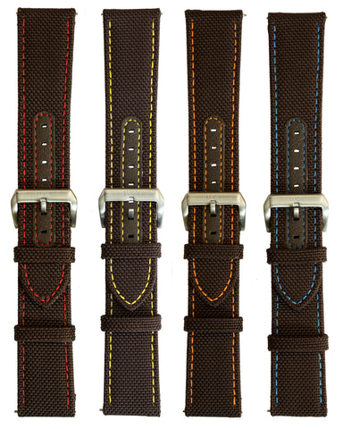 Hybrid 22mm Brown Watch Bands